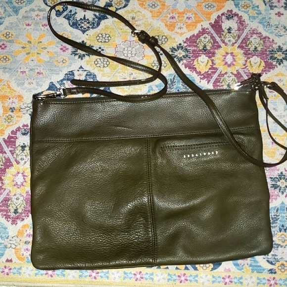 SANCTUARY LEATHER PURSE MILITARY  GREEN - Picture 1 of 6